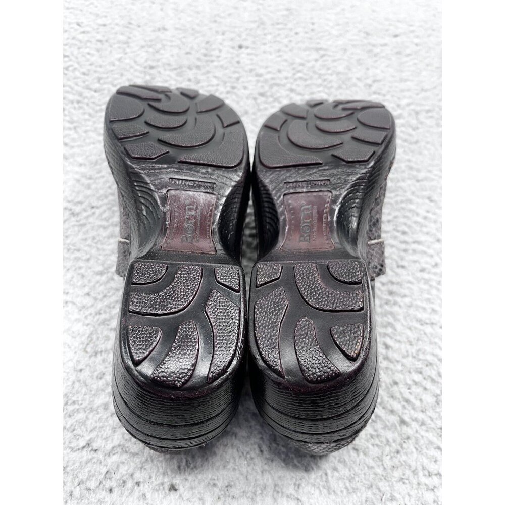 Women's BORN Gray Snakeskin Slip On Comfort Clog Size 8.5 - Picture 8 of 10